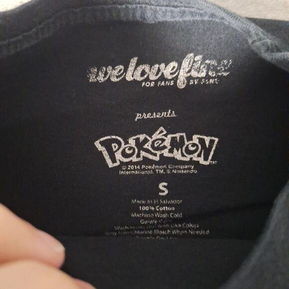 Pokemon Black T-Shirt Fennekin Chespin Froakie Generation 6 Starters Size Small - Picture 3 of 6